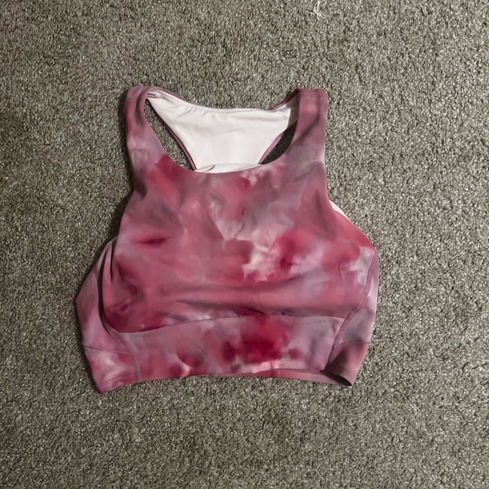 Zella Light Pink tiedye crop sz S